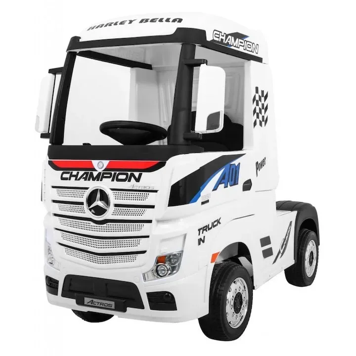 Mercedes Actros Electric Ride On Truck for Kids White