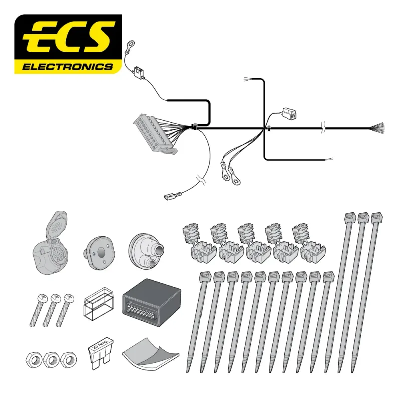 ECS 13 Pin Dedicated Wiring Kit – BMW 5 Series Saloon E39 01/2001 – 07/2003 – BW017D1U