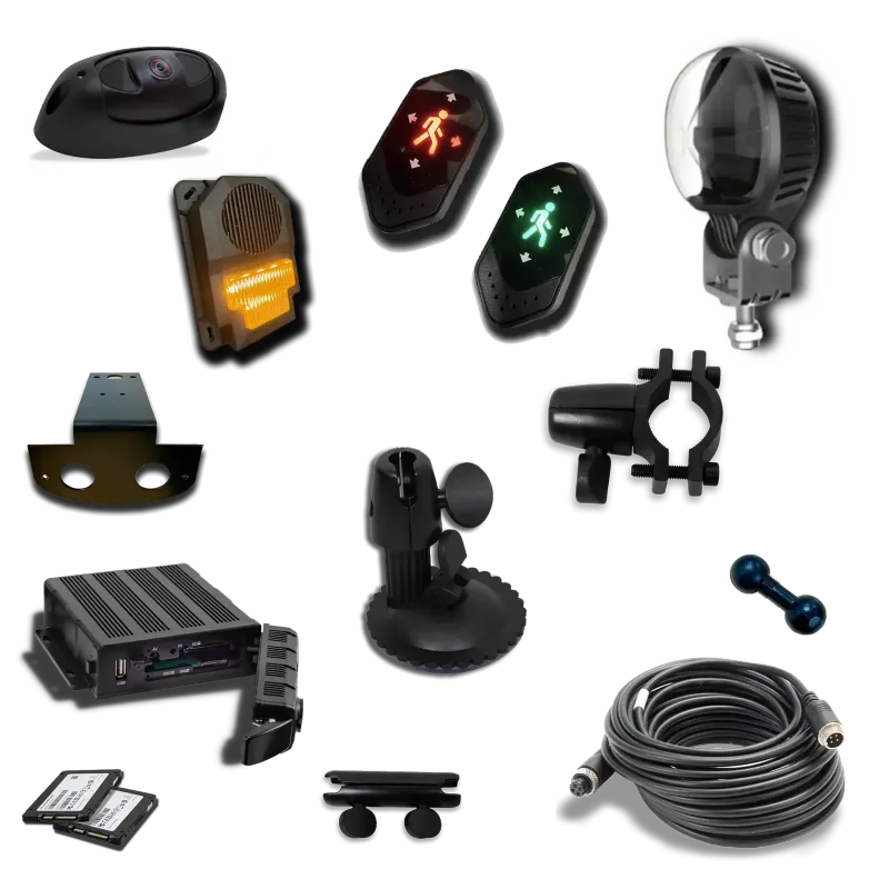 1-camera AI Human Form Recognition (HFR) Kit For Forklift Trucks with DVR